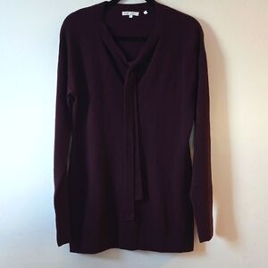 Vince Women's 100% Cashmere Tie neck sweater Large